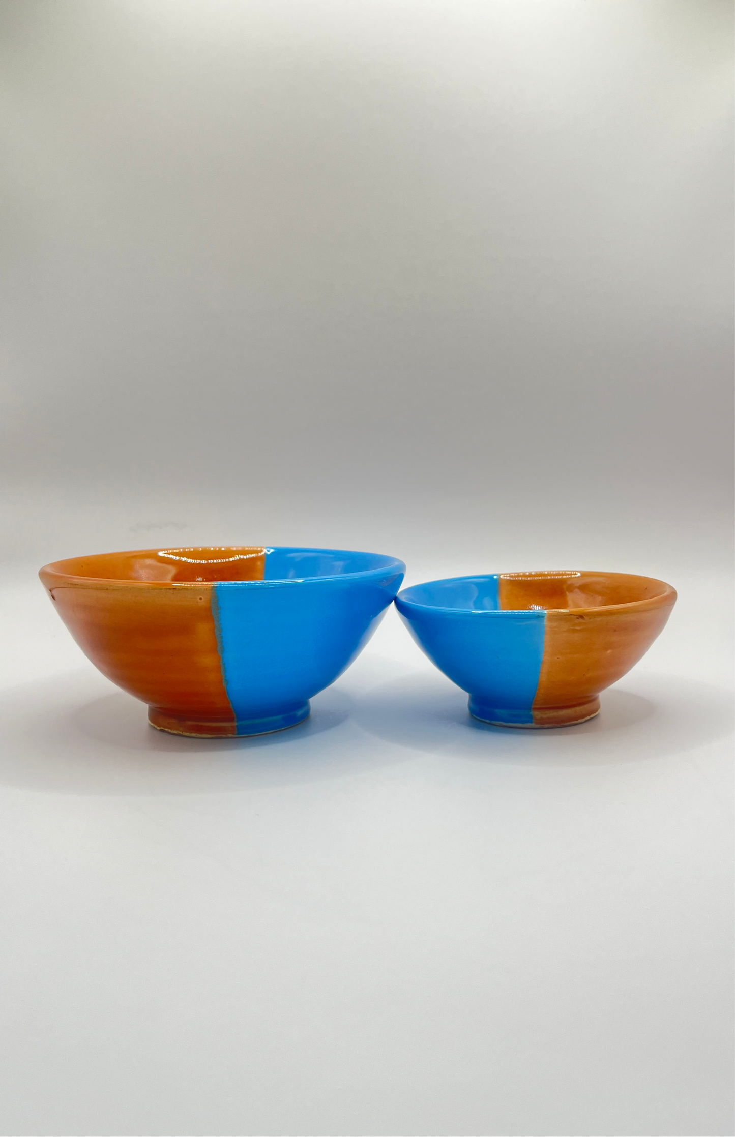 Duo de coupelles bicolores - MARRON BLEU