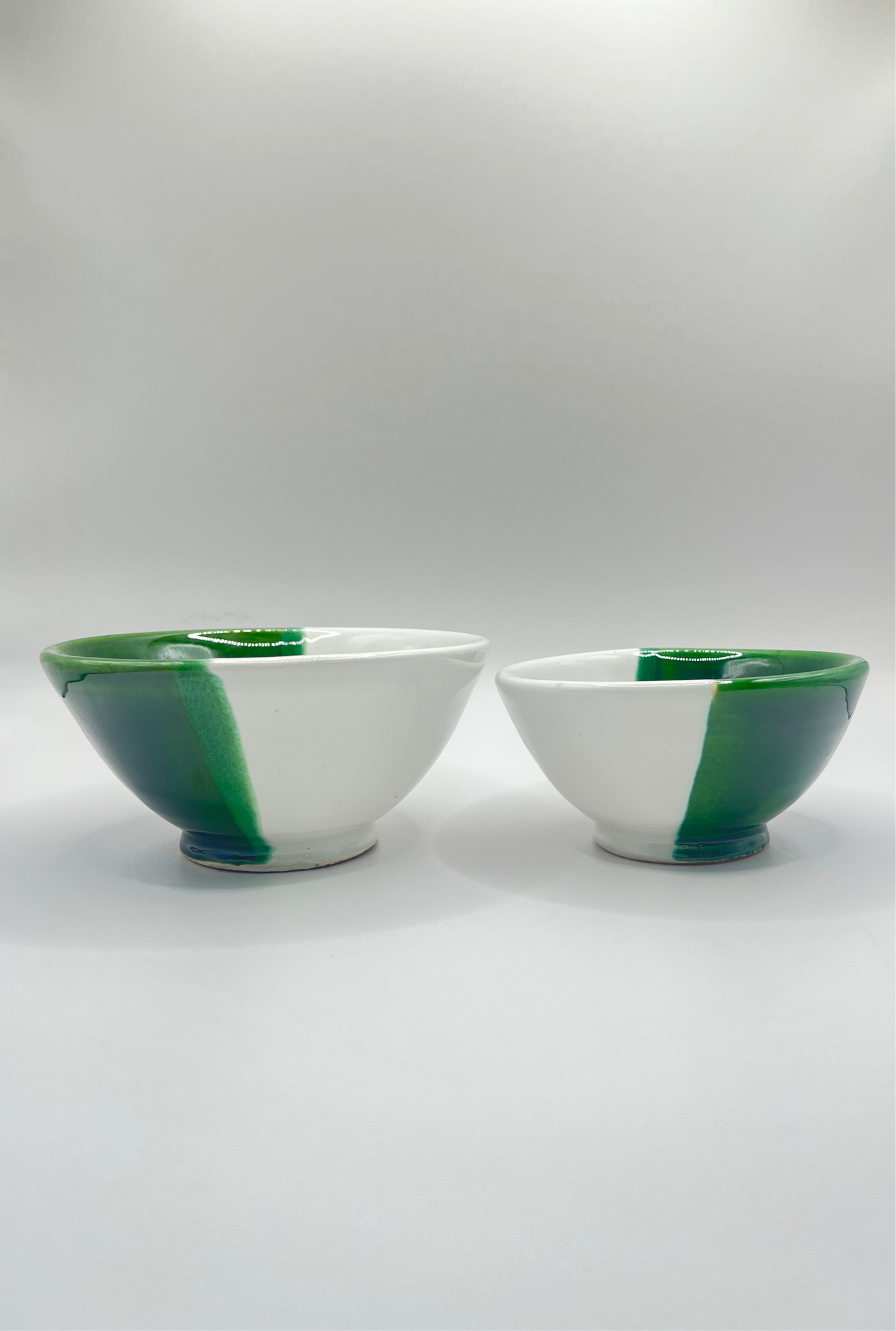 Duo de coupelles bicolores - VERT/BLANC