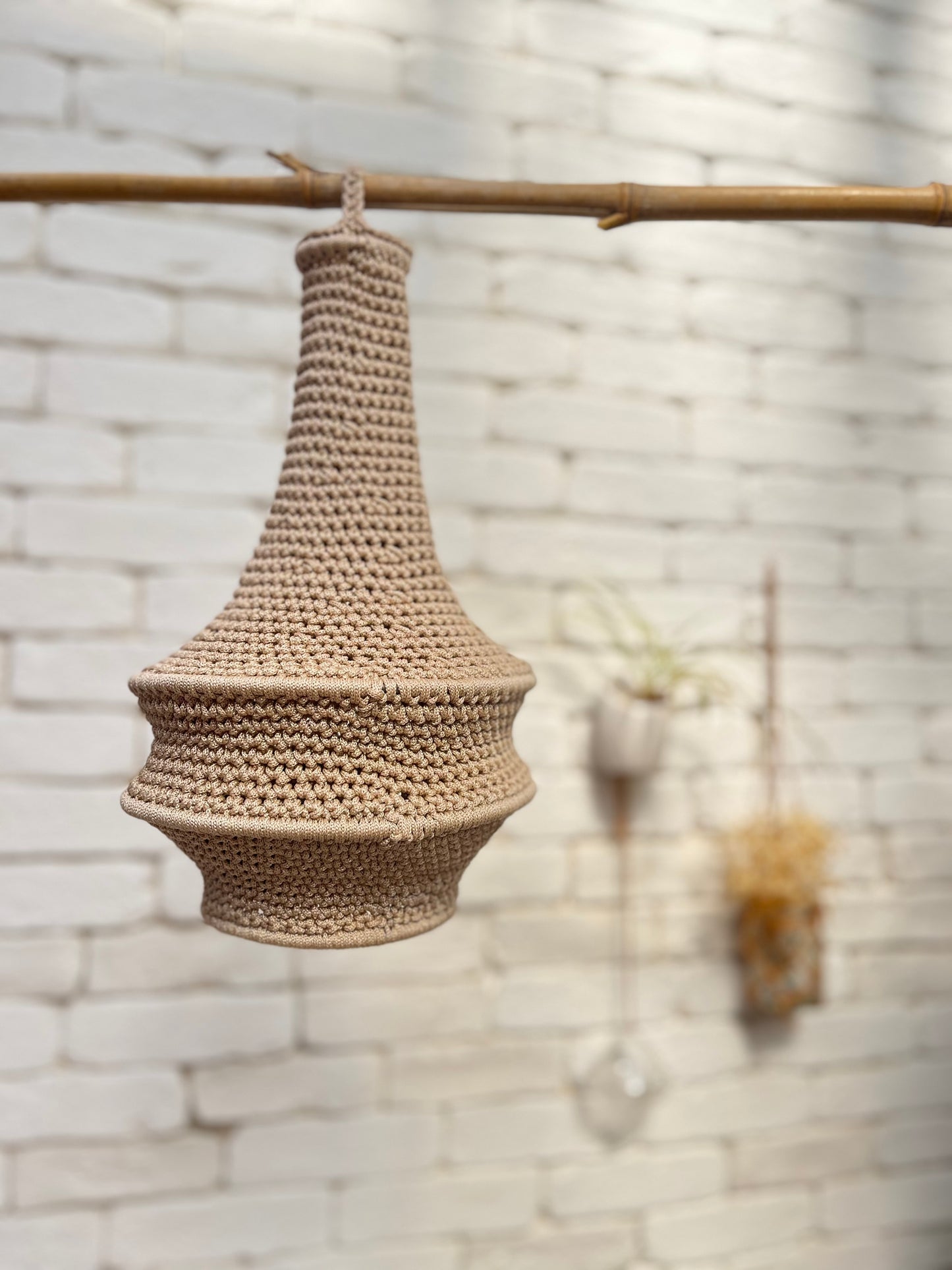 Petite suspension crochet - BEIGE
