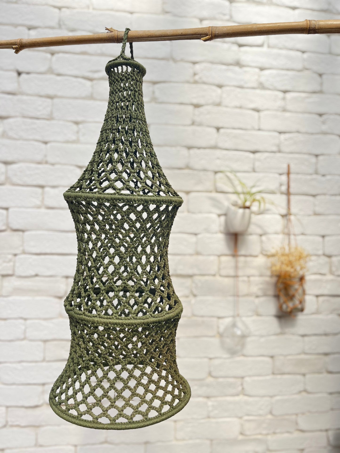 Grande suspension crochet - KAKI