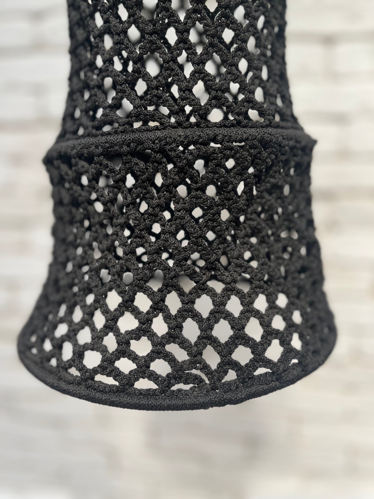 Grande suspension crochet - NOIR