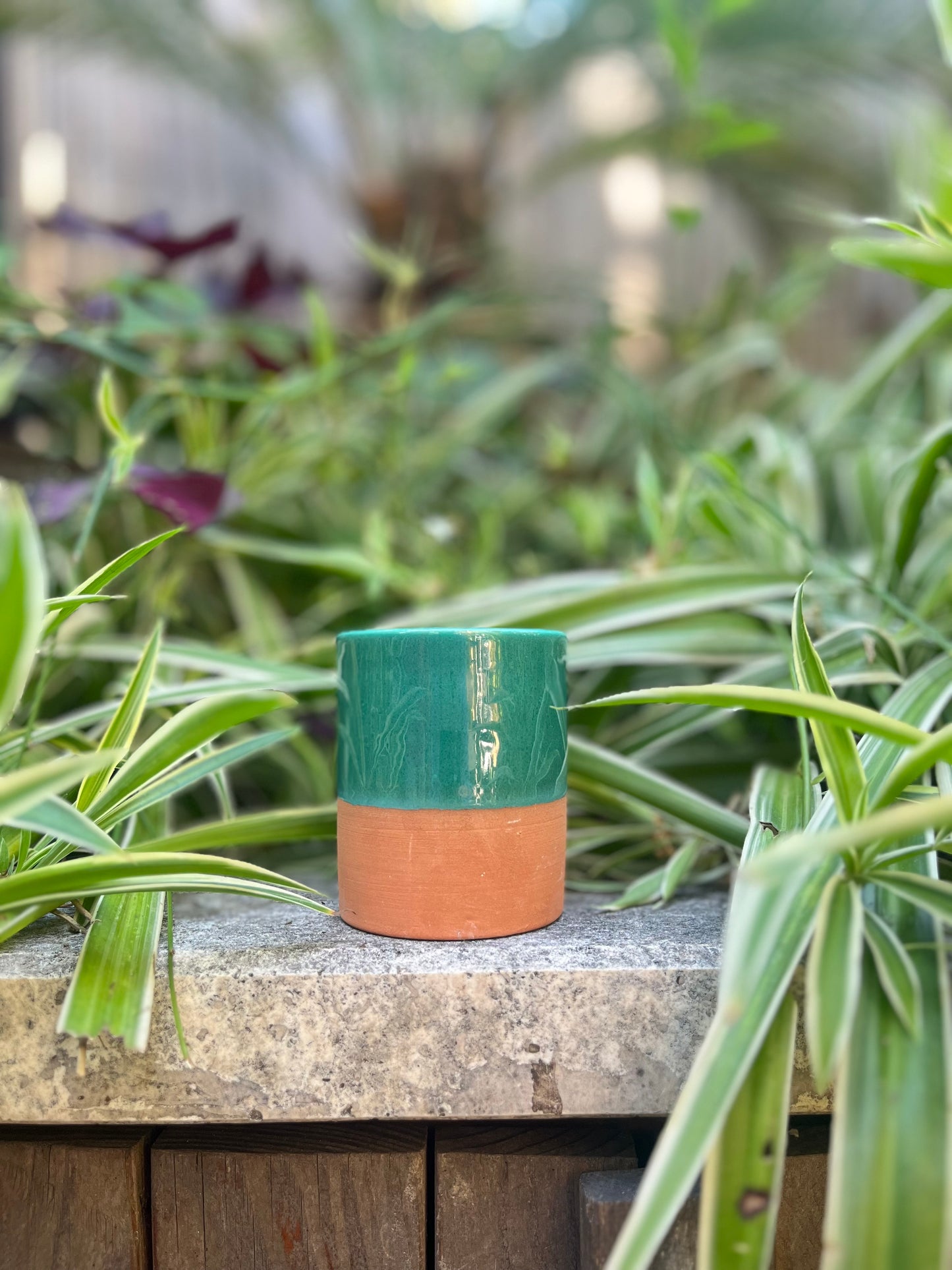Pot décoratif - VERT BLEU