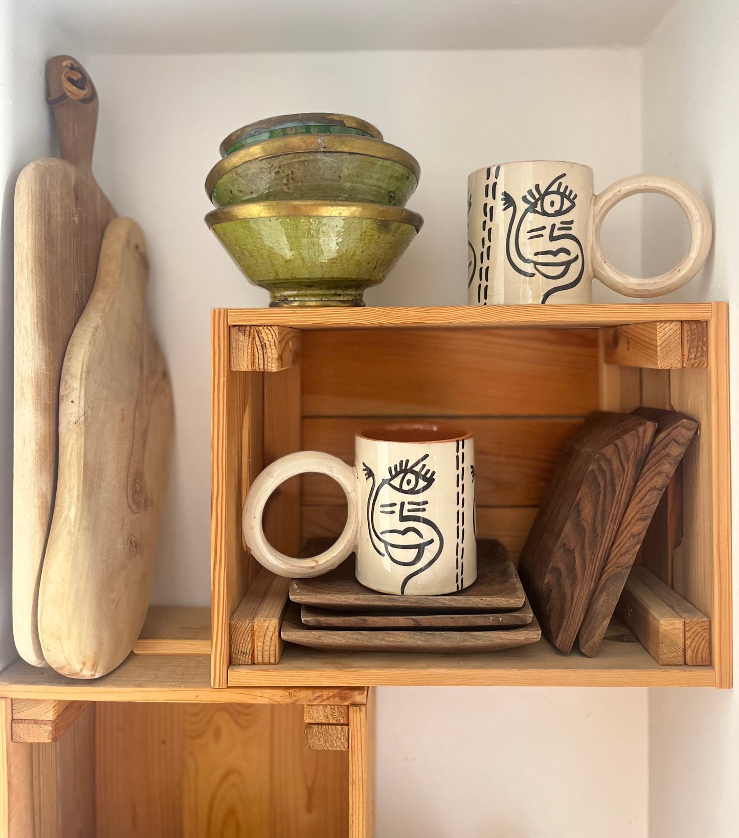 Mug décoratif à grosse anse - VISAGE