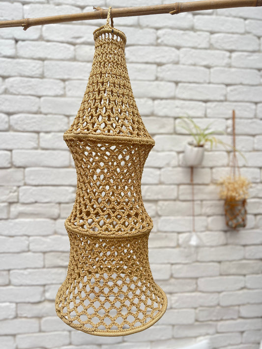 Grande suspension crochet - BEIGE