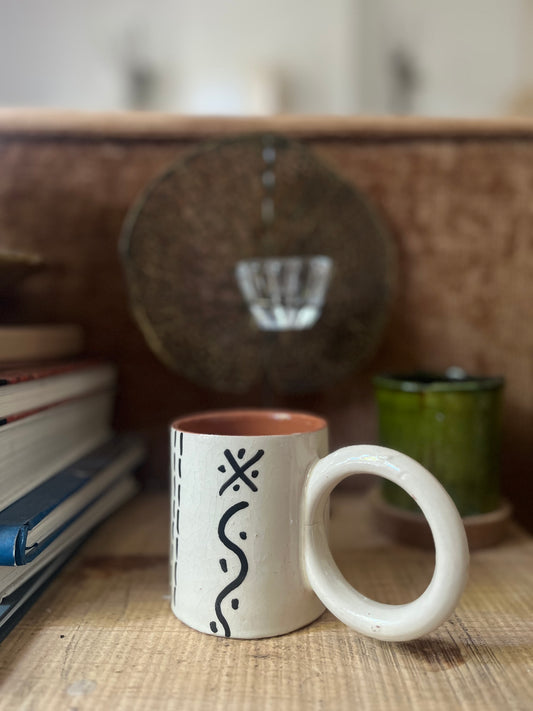 Mug décoratif à grosse anse - VISAGE