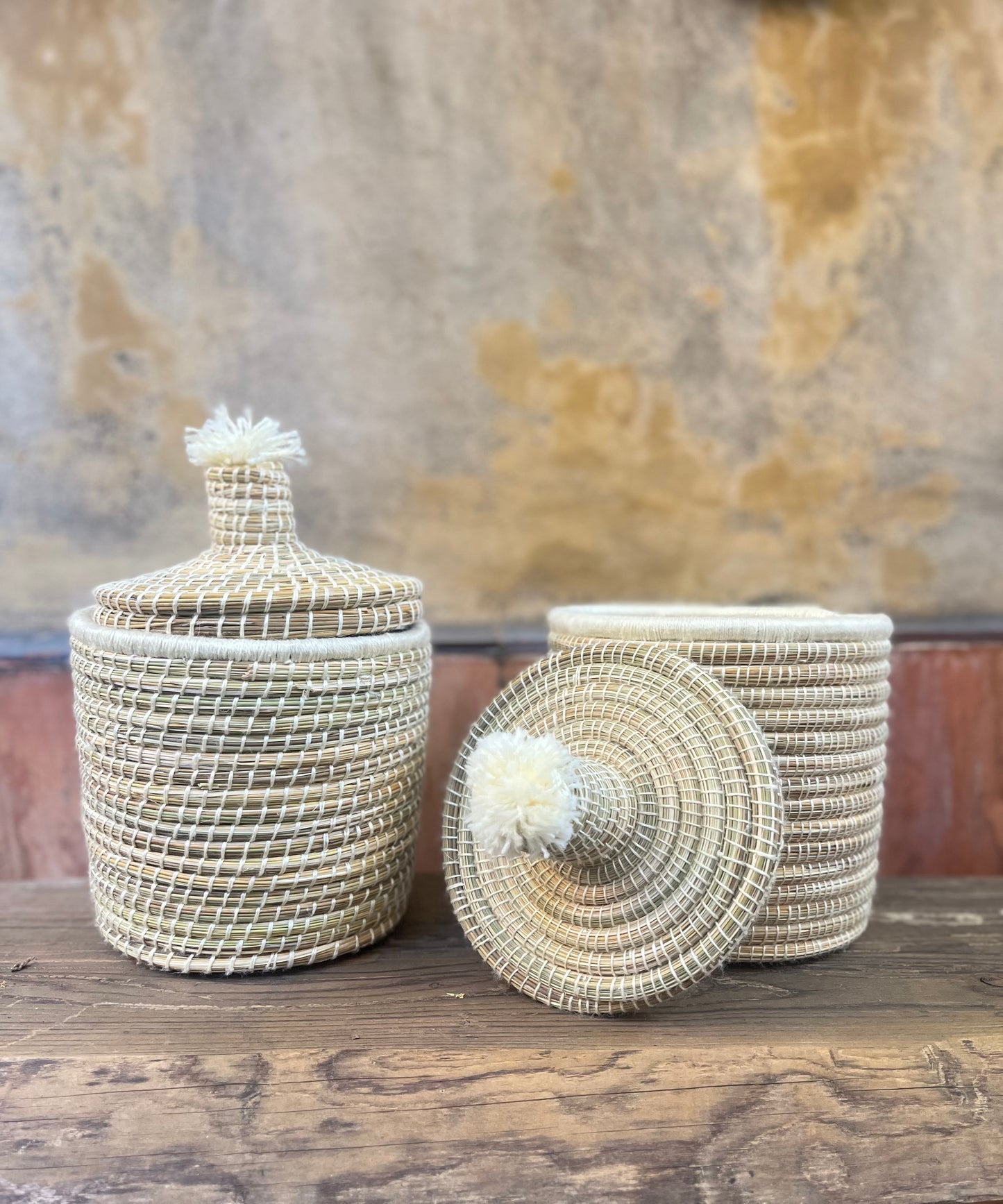 Panier berbère - couvercle pompon